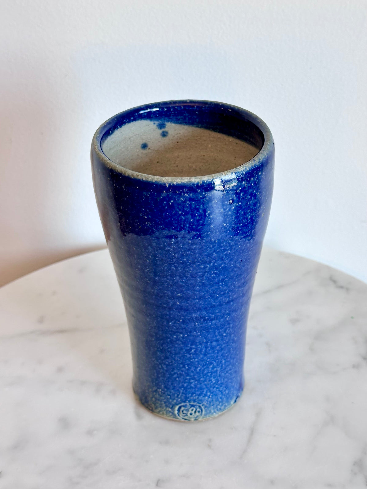 Studio Pottery Blue Tumbler, photo 2