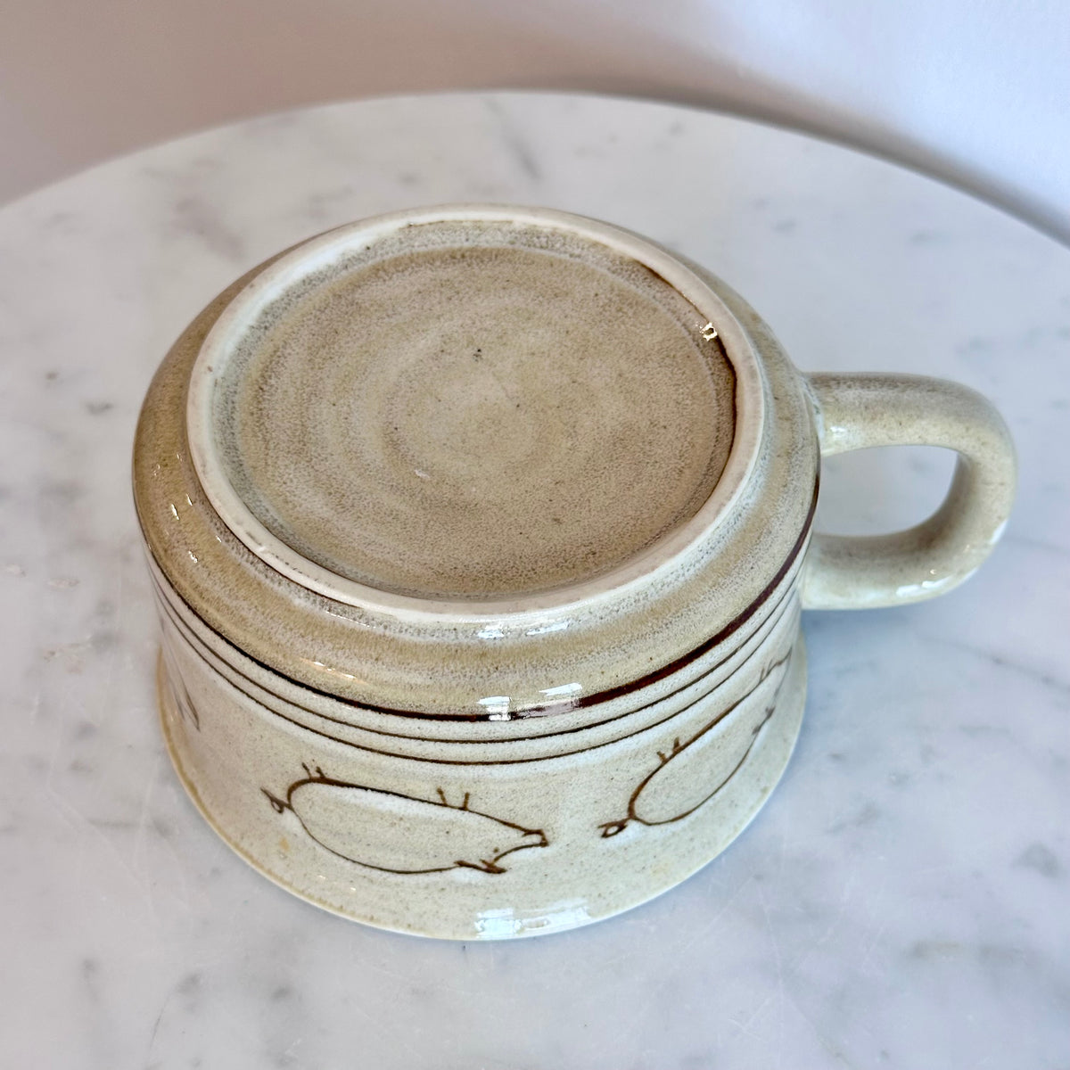 Vintage Mid Century Stoneware Pig Coffee Mug, photo 6