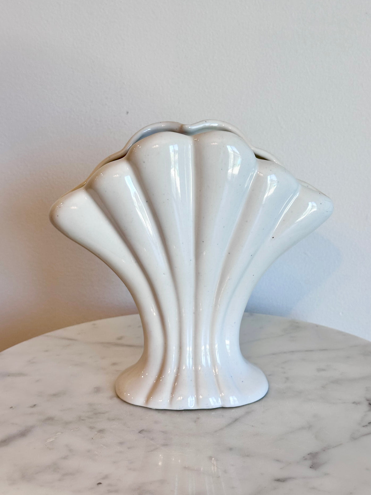 Art Deco Ceramic Fan Vase
