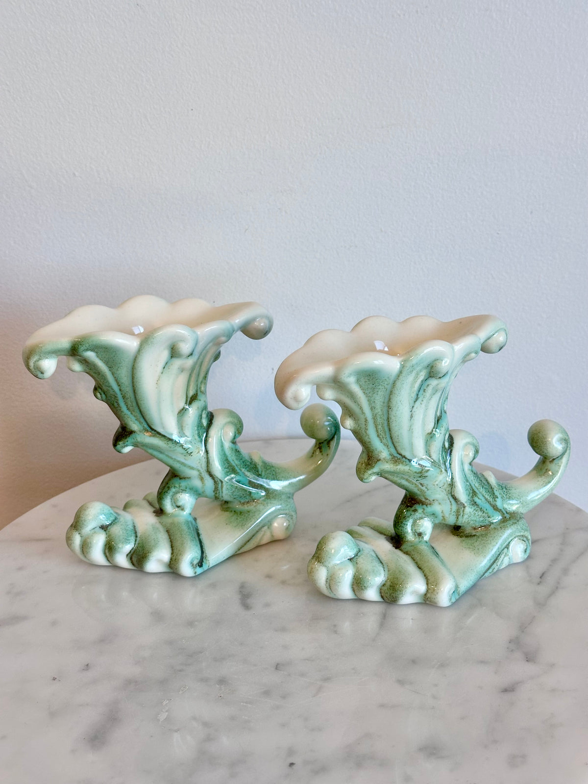 Royal Haeger Cornucopia Candle Holders
