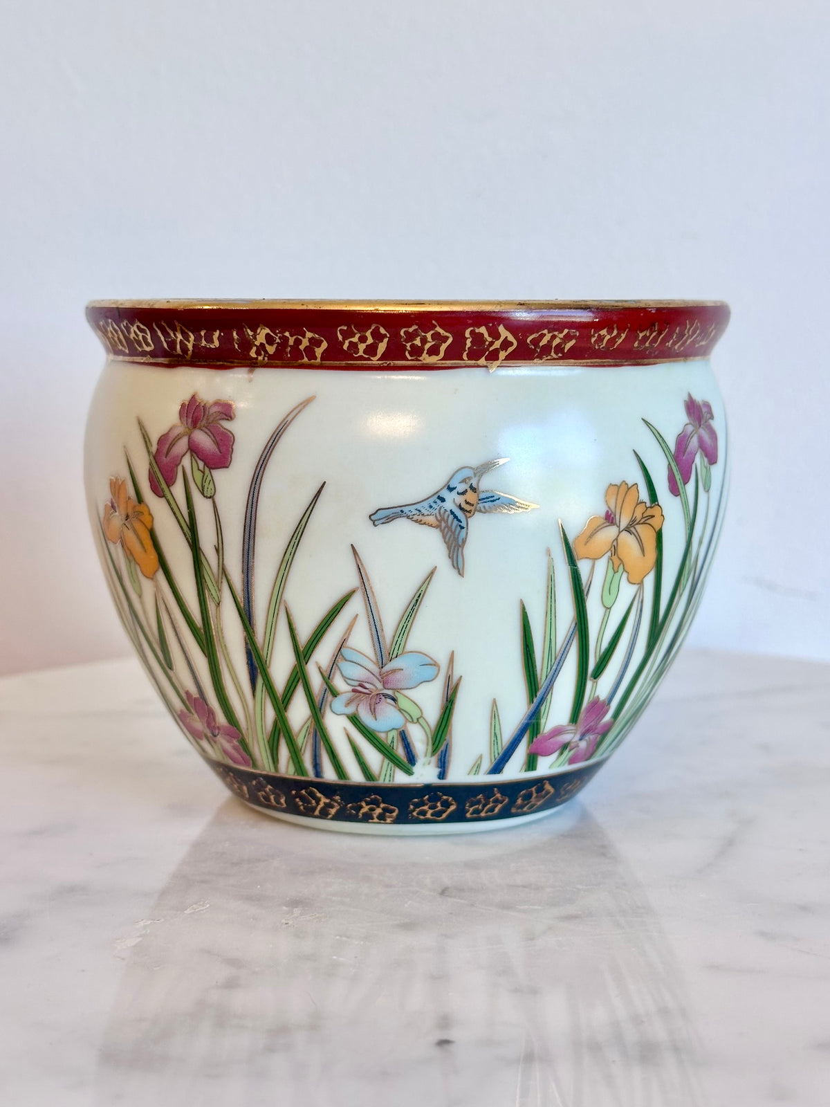 Vintage New England Pottery Ming Dynasty Koi Planter, photo 5