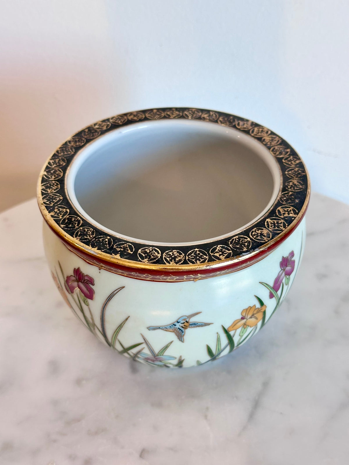 Vintage New England Pottery Ming Dynasty Koi Planter, photo 2