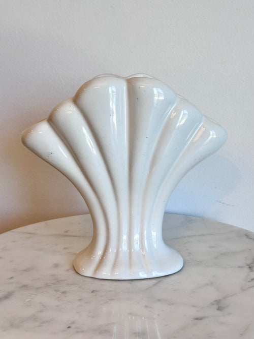 Art Deco Ceramic Fan Vase