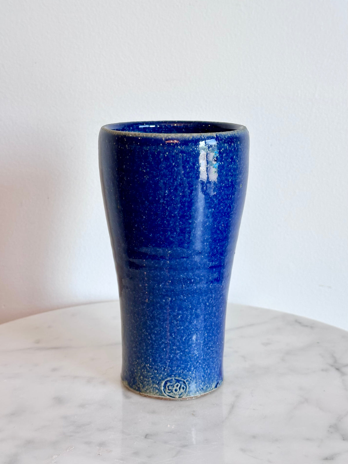 Studio Pottery Blue Tumbler